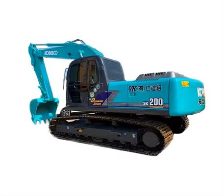 2015 rok 20600kg Błękitny Drugi--Ręczne Koparki Kobelco Sk200 z Hino Hino J05E Model silnika